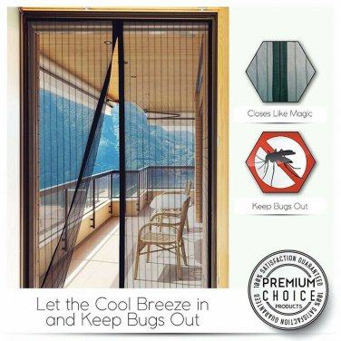 Magnetic Screen Door Block Mosquito Insect Curtain Patio Hands-free Mesh Net