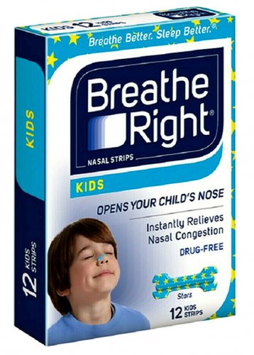 Breath Right NASAL STRIPS for Kids Child Nose Band Breath Rite  4 box X 12pcs