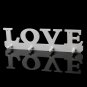 White Vintage LOVE Wall Hook Clothes Robe Key Holder Hat Hanger Home  -  5 pcs