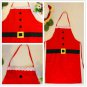 2 Pieces CHRISTMAS GIFT New Adult Cooking Baking Kitchen Chef Red Santa Apron