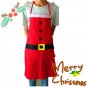 2 Pieces CHRISTMAS GIFT New Adult Cooking Baking Kitchen Chef Red Santa Apron