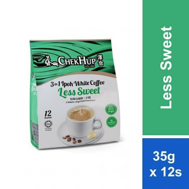 Chek Hup 3 In 1 Original Ipoh White Coffee Less Sweet  -  24 Satchet x 35gm