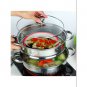 Stainless Steel STEAMER POT Home Shop Set with Lid - Pack of 1, 2 OR 3 layer