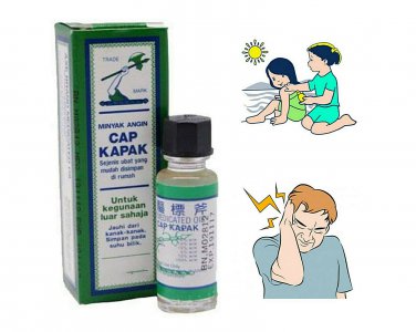 AXE MEDICATED OIL (Minyak Angin Cap Kapak)  Everyday Use - 10 Bottles X 10 ml