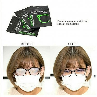 Indoor/outdoor Microfibre Cloth Reusable Anti-fog Glasses Lens HD1303 - 5 Packs