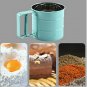 Flour Sieve Hand Held One Press Flour Filter Stainless Steel Bakery Tools X 3 pc