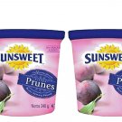 SUNSWEET Amazing Prunes Bite Size Pitted Prunes 340G X 2 Containers NEW
