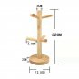 Wooden Mug Rack Coffee Tea 6 Cup Holder Kitchen Storage Display Stand Decor X 2