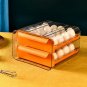 Egg Holder Large Capacity 32 Grid Drawer Type Fridge Organizer Egg Storage Box