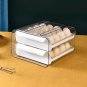 Egg Holder Large Capacity 32 Grid Drawer Type Fridge Organizer Egg Storage Box