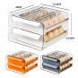 Egg Holder Large Capacity 32 Grid Drawer Type Fridge Organizer Egg Storage Box