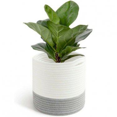 Rope Basket Woven Flower Storage Flowerpot Comfortable 100% Organic Cotton