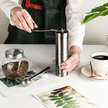 Mini Manual Portable Coffee Grinder Nut Bran Spice Easy Carry Stainless Steel