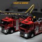 Die-cast Fire Truck Vehicle With Water Spray Scale 1:50 For Kids 3 Year above