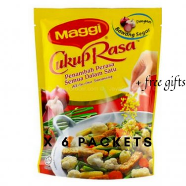 Maggi Cukup Rasa All In One Seasoning Flavour HALAL 6 X 300G with Free Gifts