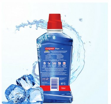COLGATE Mouthwash Plax Original Peppermint Antibacterial 750ml X 4 Pieces