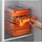 Egg Holder Large Capacity 32 Grid Drawer Fridge Organizer Egg Storage Box X 2pcs