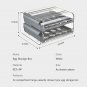 Egg Holder Large Capacity 32 Grid Drawer Fridge Organizer Egg Storage Box X 2pcs