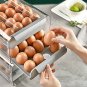 Egg Holder Large Capacity 32 Grid Drawer Fridge Organizer Egg Storage Box X 2pcs