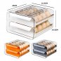 Egg Holder Large Capacity 32 Grid Drawer Fridge Organizer Egg Storage Box X 2pcs