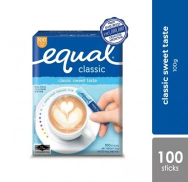 Equal Sweetener Sachets 100 X 4 Packs Zero Calorie Sugar Free Substitute