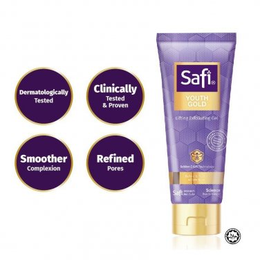 New SAFI Youth Exfoliating Gel Without Alcohol For Brighter Complexion  7 X 75 G