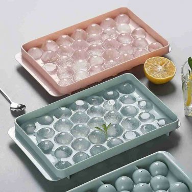 Mold with Cover Ice Maker Homemade Cube Mould Refrigerator Silicone Ice Tray