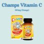 5 Bottles X 100s Champs Chewable Vitamin C 100mg for Kids (Orange Flavor )
