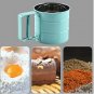3 Pcs Hand Held One Press Stainless Steel Flour Sieve Filter