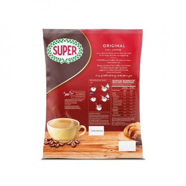 Super 3-In-1 Regular Low Fat Instant Coffee Cafe 56 Sticks x 20g