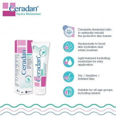 3 Boxes X 80GM Ceradan Ceramide-Dominant Skin Barrier Repair Cream - Fast Ship
