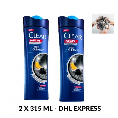 Anti-Dandruff Deep Cleanse Treatment CLEAR MEN SHAMPOO  2 X 315ML Free Shipping