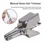 2 X Stainless Steel Manual Nose Shaving Hair Removal Clipper Trimmer Cutter Set