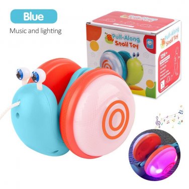 2 units Snail Pull Along Toys String Crawl Cartoon Baby Toddler Early Education