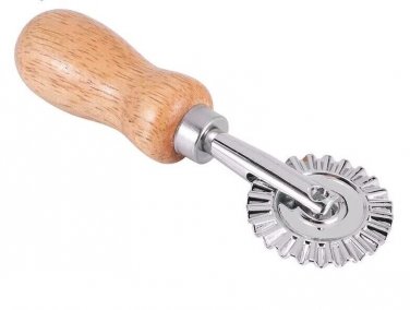 2 pcs Wood Handled Pie Dough Pastry Edger Italy Ravioli Cutter Crimper Wheel