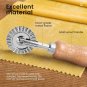 2 pcs Wood Handled Pie Dough Pastry Edger Italy Ravioli Cutter Crimper Wheel