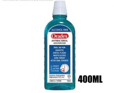 ORADEX Antibacterial Mouthwash 2 X 400ml Dental Plague Control