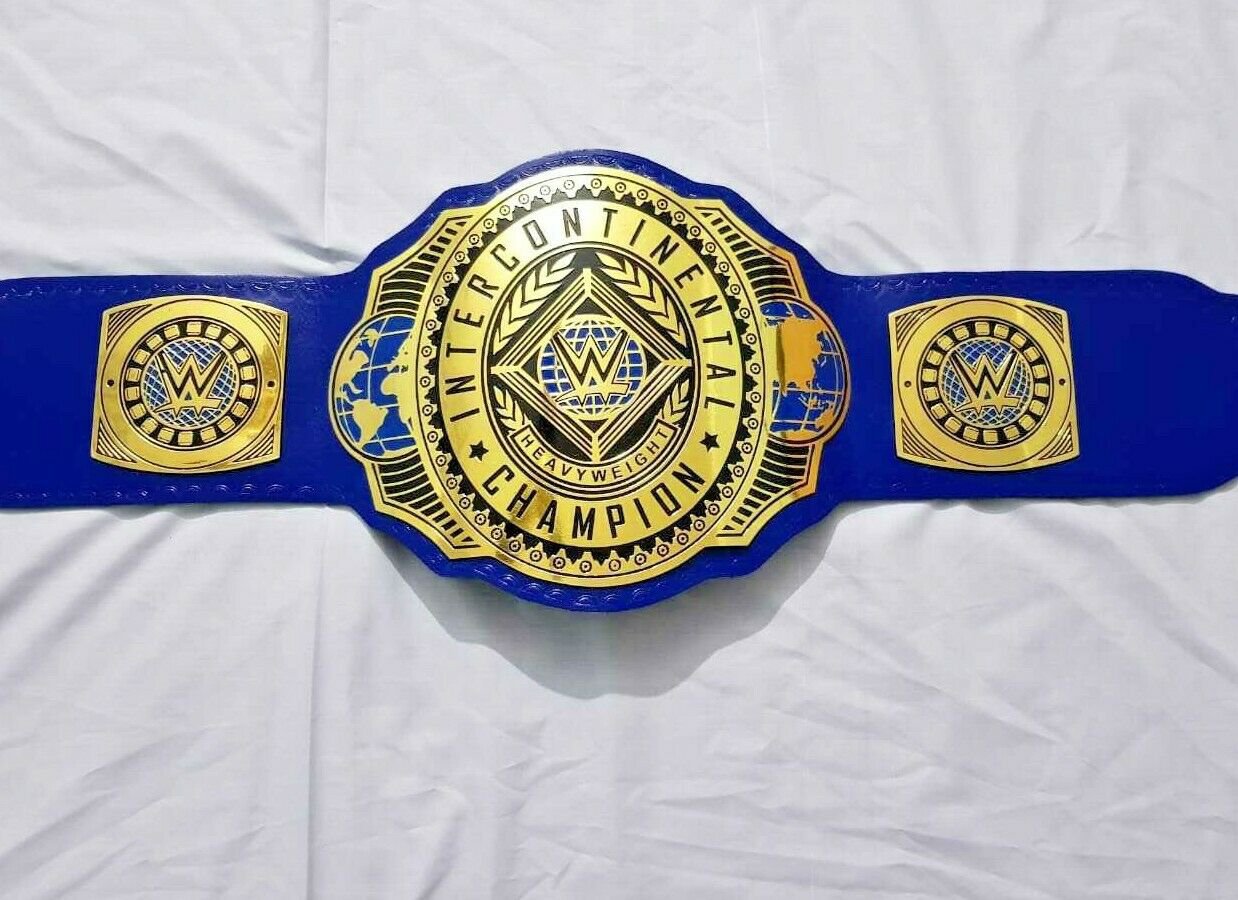 WWE Intercontinental Championship Belt with Side Brass plates Real