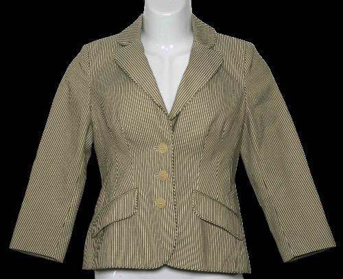 Women's Karen Millen Jacket Beige Striped Size 8