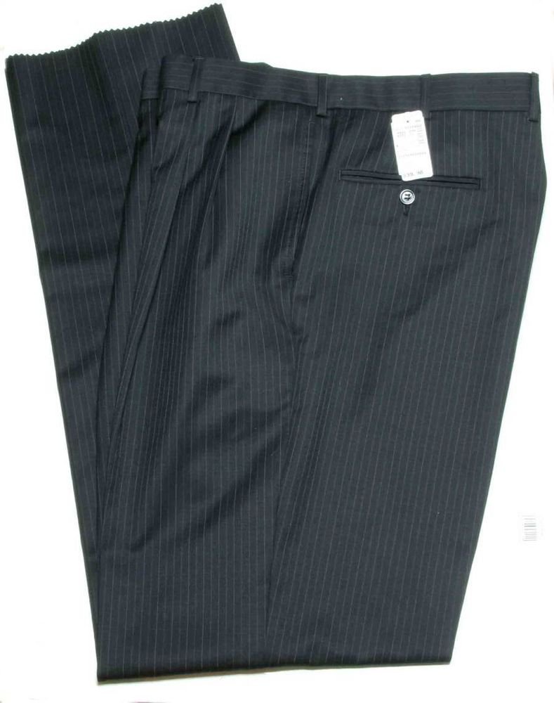 Jos. A Bank Dress Pants Black Pinstripe Men's Size 39