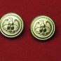 Two Waterbury Blazer Buttons Shank Replacement Brass Metal Gold