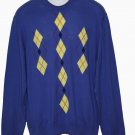 Hickey Freeman Cotton Argyle Sweater Blue Yellow Red Men's Size XL Hickey Freeman Cotton Argyle Sweater Blue Yellow Red Men's Size XL