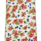 Narrow Floral Cotton Tie Men's Multi-colorCoral White Blue Green  Men's Cedar Wood State