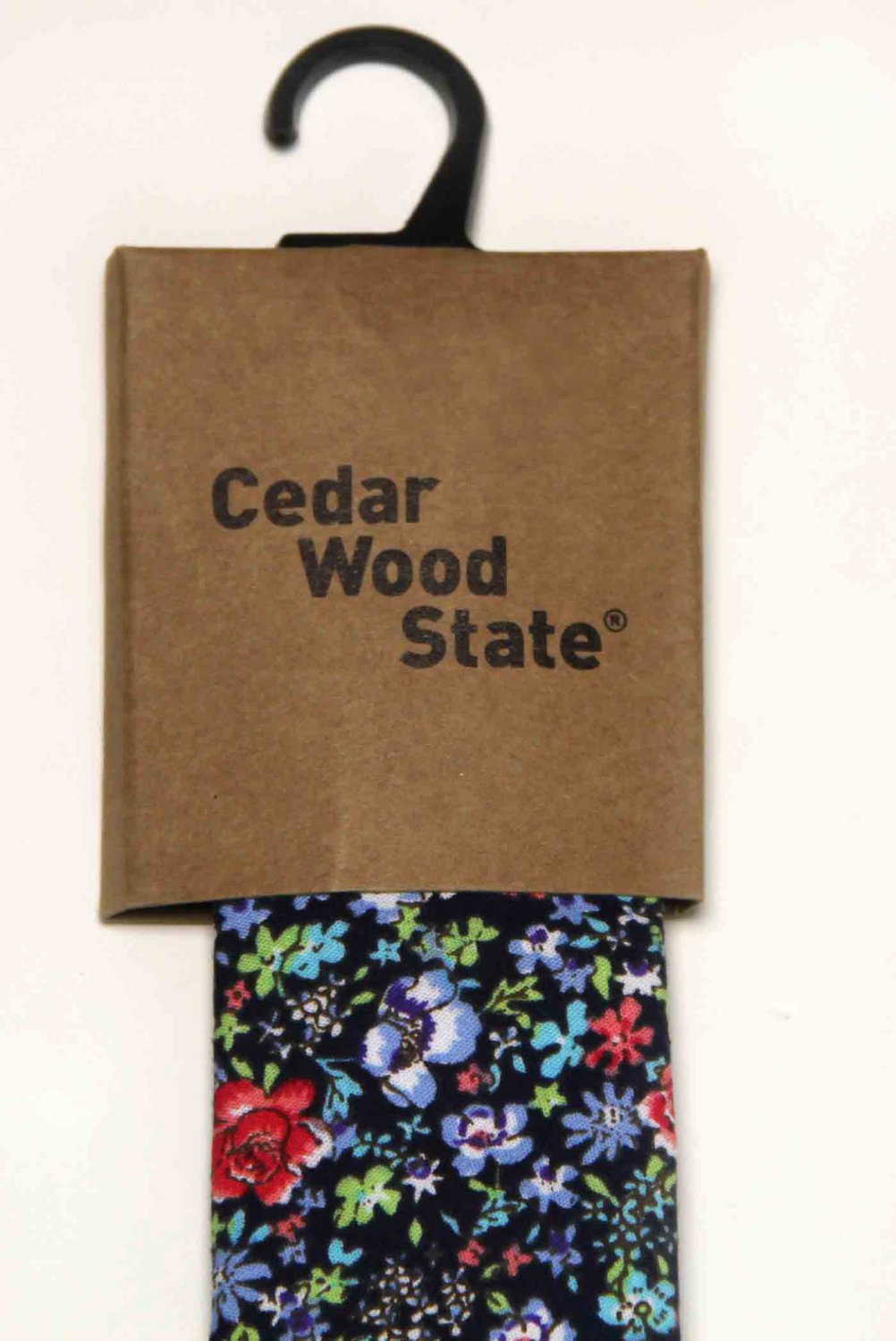 Men's Cedar Wood State Floral Cotton Tie Slim