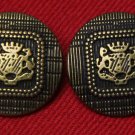 Two Men's Vintage St. Albans Blazer Buttons Gold Brown 1970s Two Men's Vintage St. Albans Blazer Buttons Gold Brown 1970s