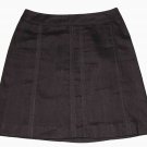 Ann Taylor Linen Skirt Chocolate Brown Women's Size 8