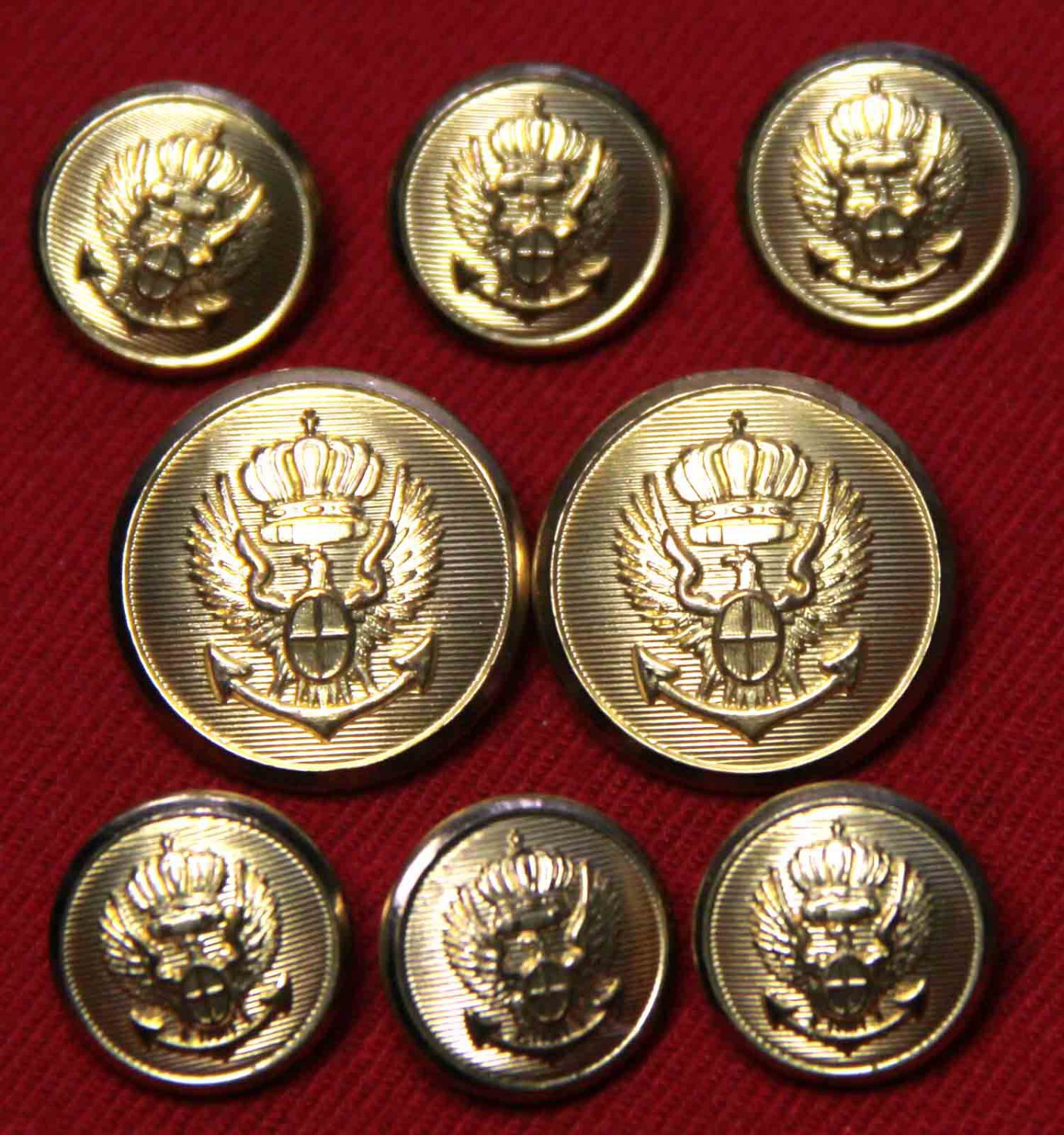 Jos. A. Bank Blazer Buttons Set Gold Brass Shank Men's