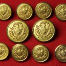 Vintage Waterbury Blazer Buttons Set Gold Brass 1970s Men's Vintage Waterbury Blazer Buttons Set Gold Brass 1970s Men's