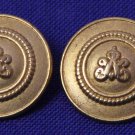 Two Vintage Charlemont Blazer Buttons Gold Metal Shank