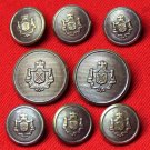 Vintage Caledonia Blazer Buttons Set Brown Tones Metal Crown Shield 1970s Men's Vintage Caledonia Blazer Buttons Set Brown Tones Metal Crown Shield 1970s Men's